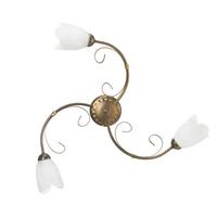 Deckenleuchte Odino Bronzefarben D: 60 cm - Bronzefarben, KONVENTIONELL, Glas/Metall (60/15cm)