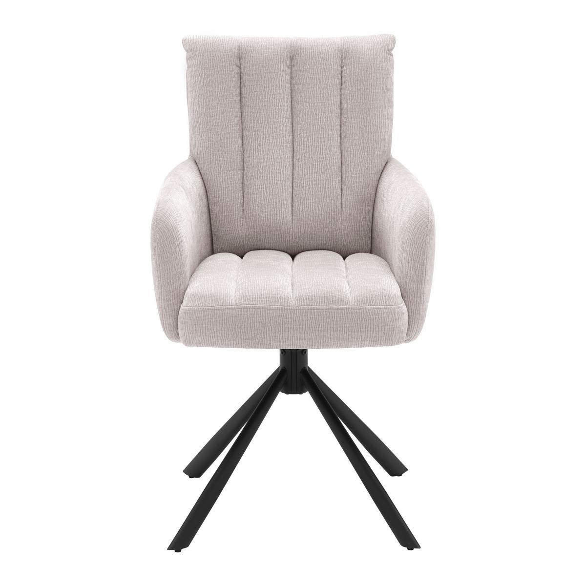 ŽIDLE S PODRUČKAMI CHARLOTTE -TREND- - černá/světle šedá, Moderní, kov/textil (61/96/67cm) - Mömax