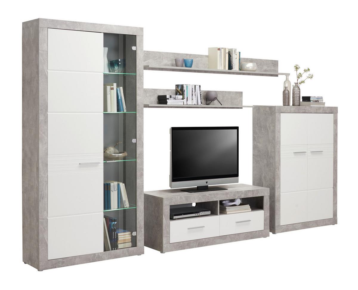 Odporúčaná kombinácia MALTA - BETON 5 - sivá/biela, Modern, kompozitné drevo/plast (320/197/42cm)