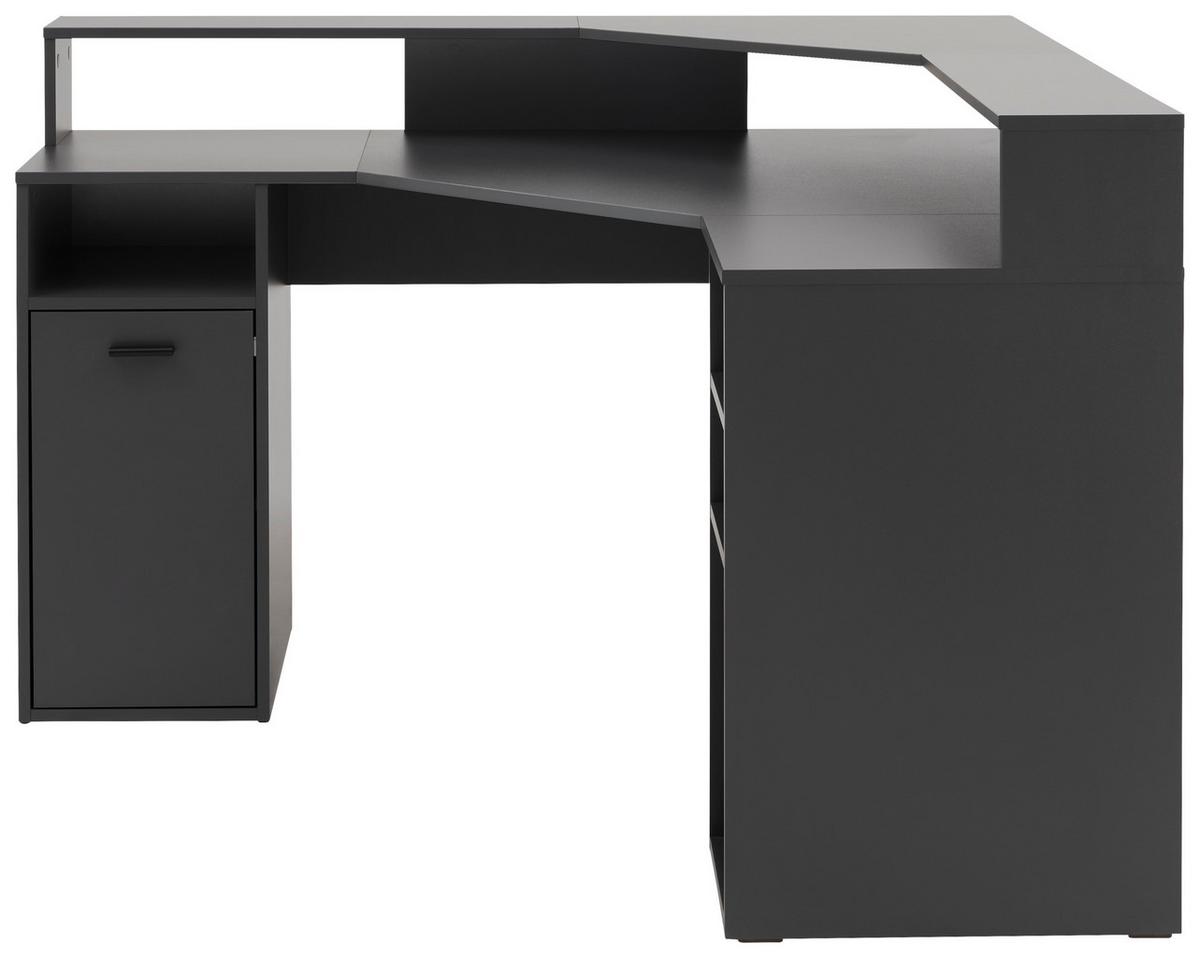 Gamingtisch Mx 201 Eck-Computertisch - Anthrazit, Trend, Holzwerkstoff (138,6/90,3/138,6cm) - MID.YOU