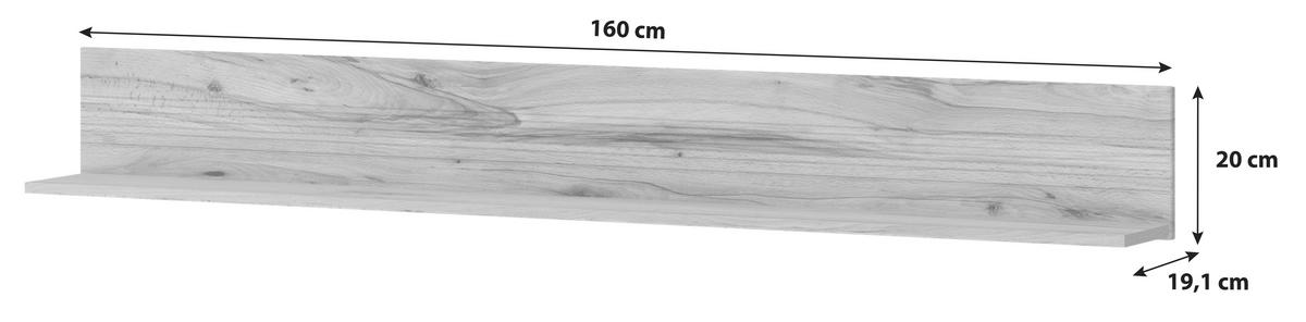 Falipolc Alana - Modern, faalapú anyag (160/20/19,1cm)