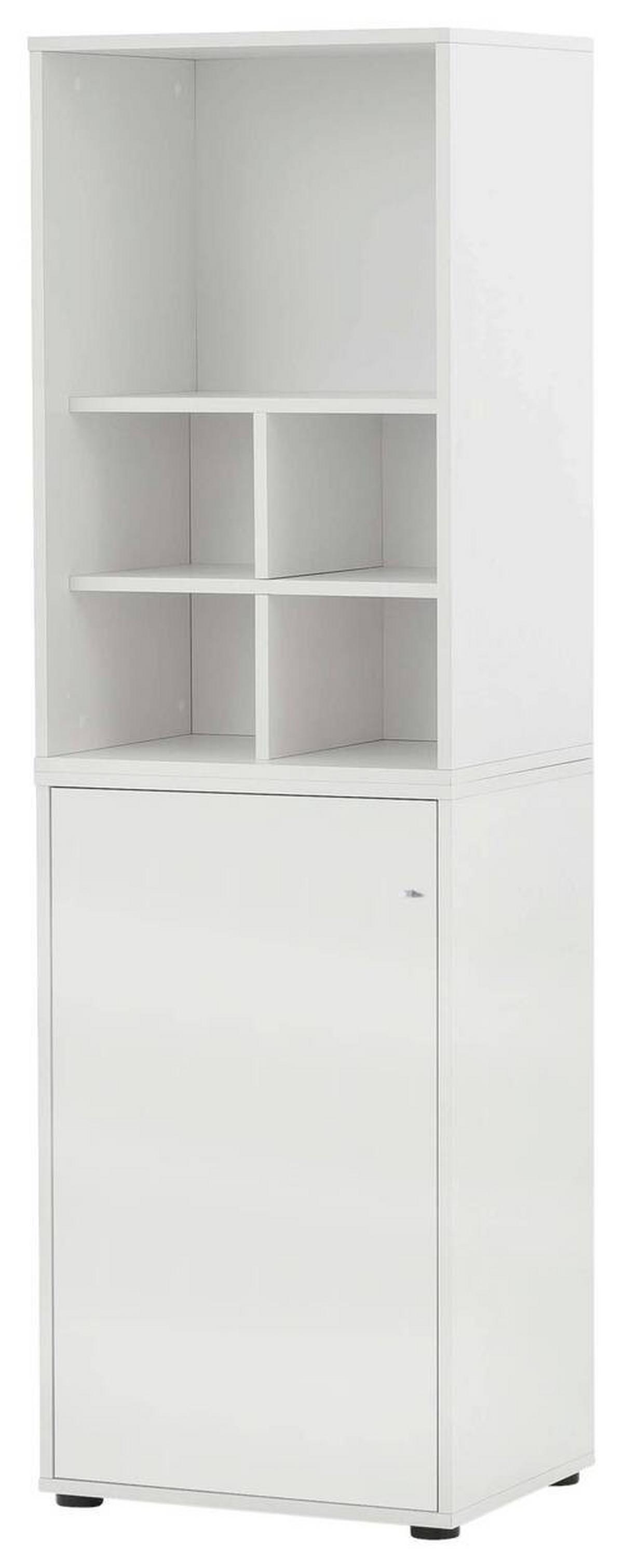 Aktenschrank Holzwerkstoff Weiß B: 50,9 Cm - Weiß, MODERN, Holzwerkstoff (50,9/165,2/41cm) - MID.YOU
