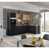 Eckküche Dekor Schwarz/Eiche Dekor 280x175 cm - Schwarz/Eiche Artisan, Basics, Holzwerkstoff (280/175cm) - MID.YOU