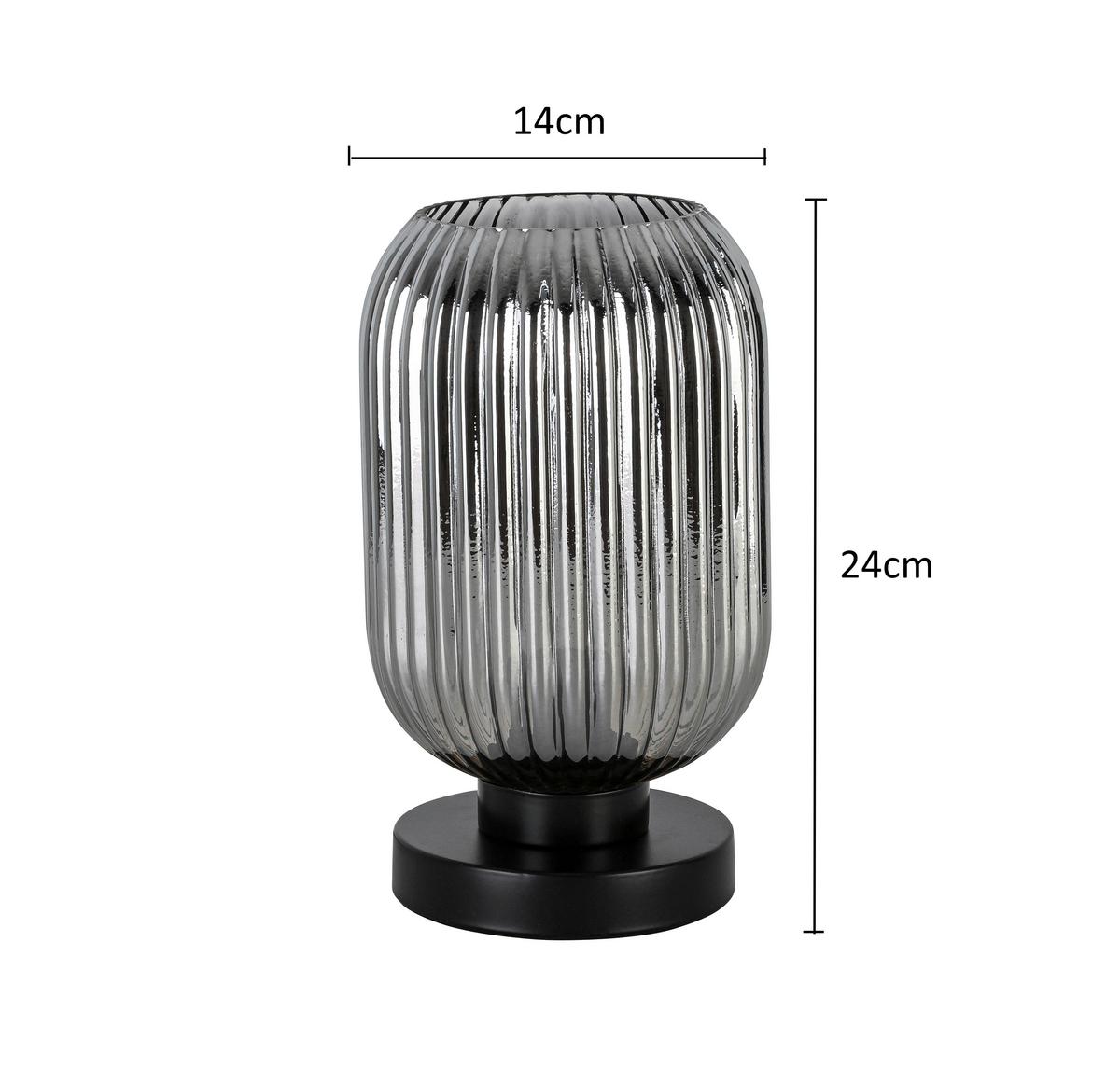 STOLNÍ LAMPA EXI - černá/barvy chromu, Moderní, kov/plast (14/25cm) - Mömax