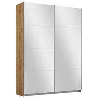 Schwebetürenschrank Subito - Silberfarben/Eiche Artisan, MODERN, Holzwerkstoff (136/197/61cm) - Rauch Möbel