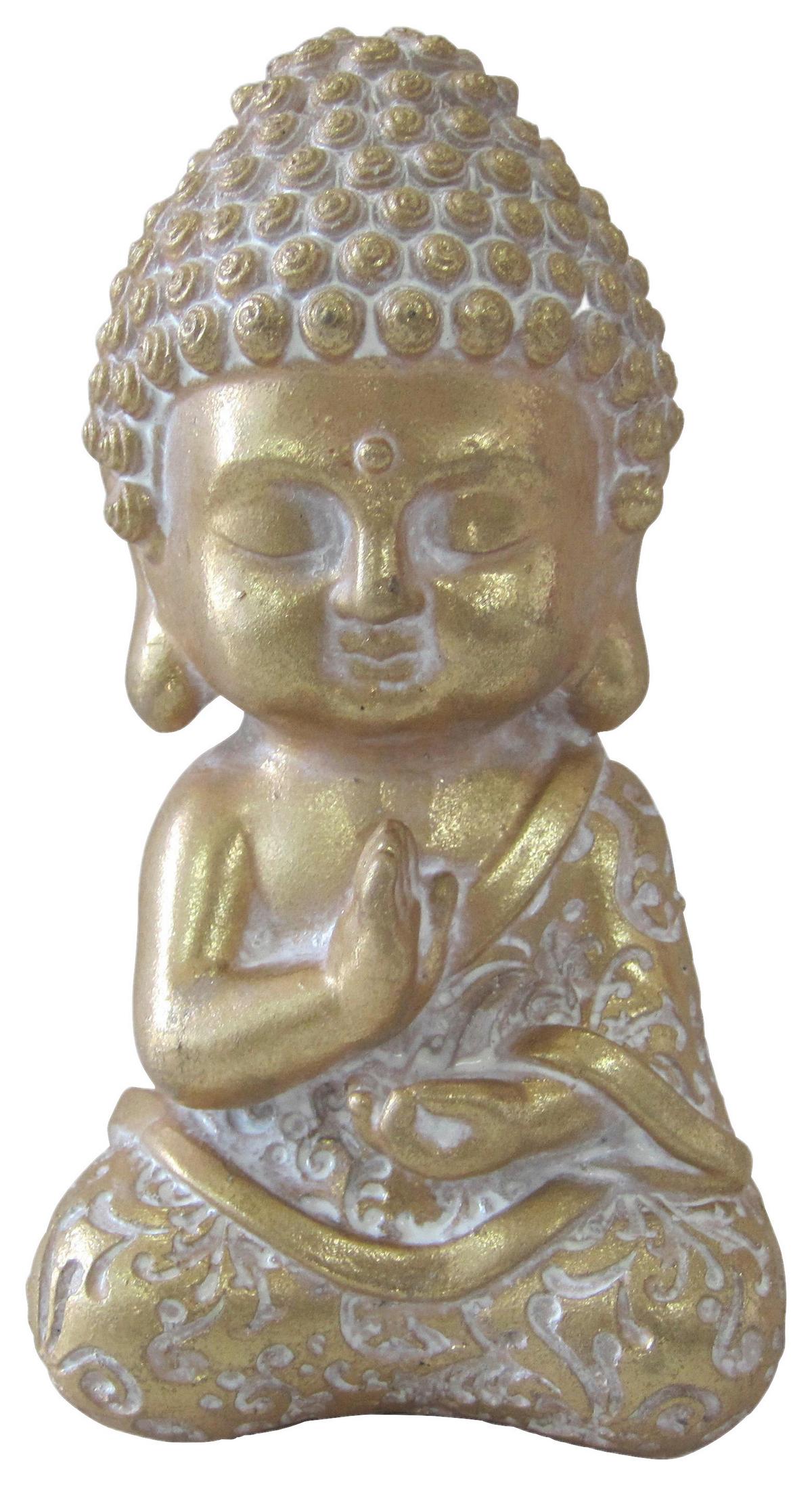 Buddha Revata - Goldfarben, KONVENTIONELL, Kunststoff (7,5/7,5/13cm) - Luca Bessoni