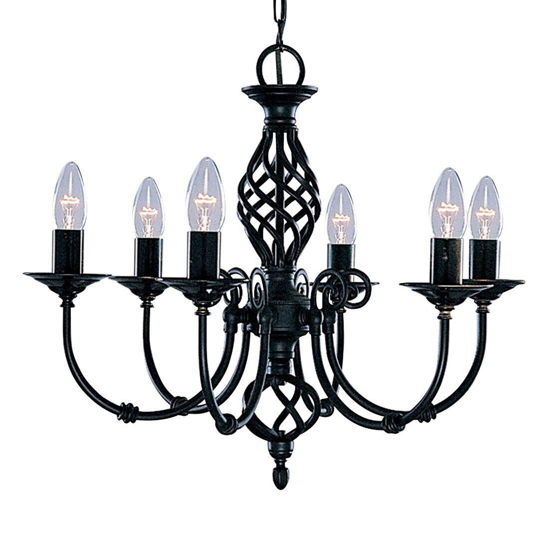 Hängeleuchte 3379-6 - Schwarz, Design, Metall (51/51/39cm)
