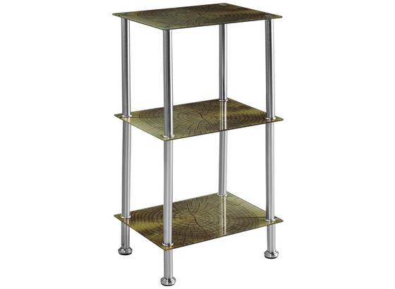Regal Glare - Edelstahlfarben/Braun, MODERN, Glas/Metall (40/70/30cm) Regal Glare - Edelstahlfarben/Braun, MODERN, Glas/Metall (40/70/30cm)