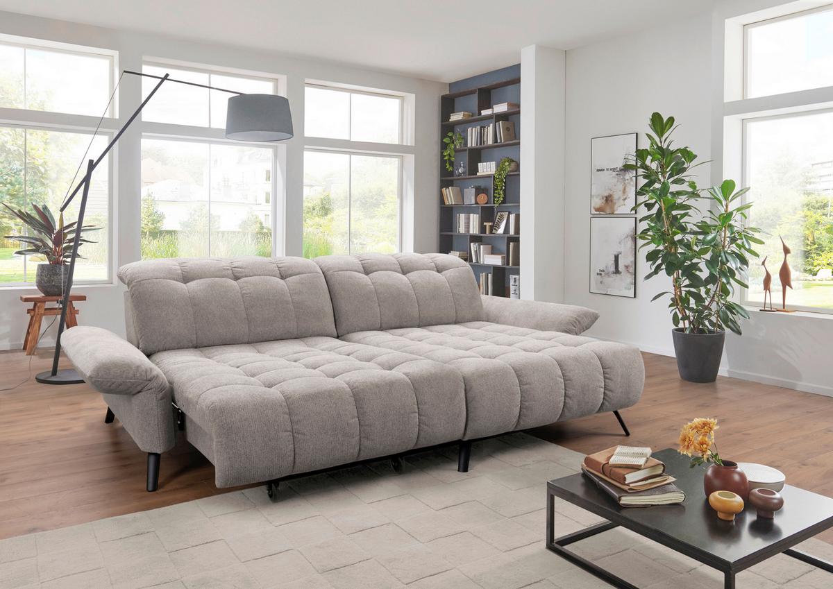 Ecksofa Coast Silberfarben B: 244-270 Cm - Silberfarben/Schwarz, KONVENTIONELL, Holzwerkstoff/Textil (244-270/87-104/173cm)