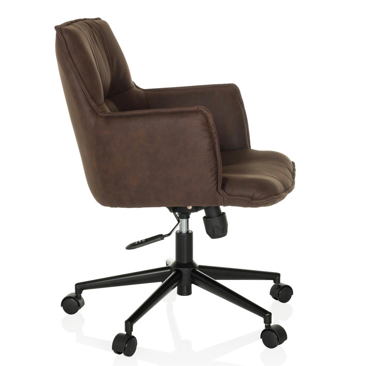 Drehstuhl Solao Life Dunkelbraun B: 54 cm - Dunkelbraun/Schwarz, MODERN, Kunststoff/Textil (54/85/70cm) - MID.YOU