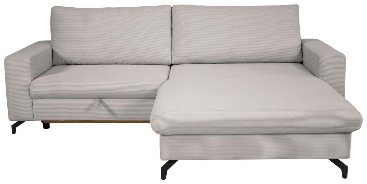 Ecksofa Clara Silberfarben B: 240 Cm - Silberfarben, MODERN, Textil (240/87/177cm)