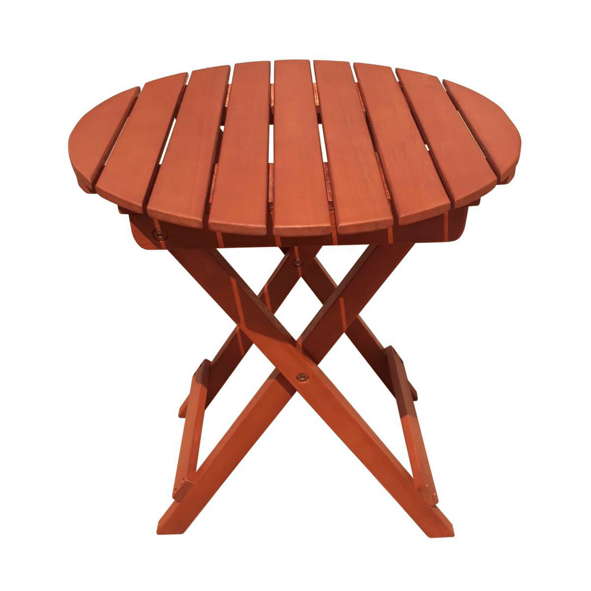Gartentisch Klappbar Hanford Eukalyptusholz ⌀ 45 cm - Braun, Basics, Holz (45/45/50cm) - Gardenson