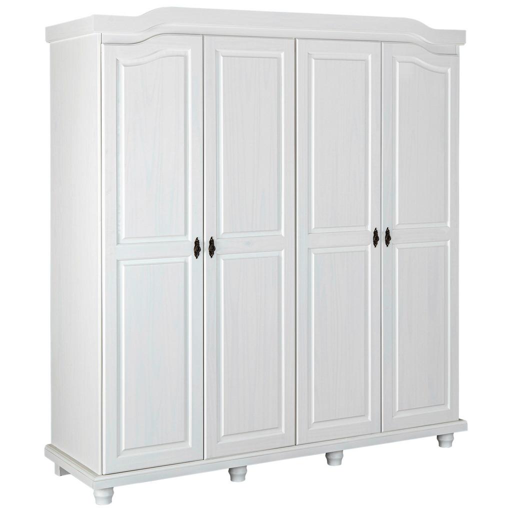 Drehtürenschrank massiv B: 197 cm Isny, Weiß
