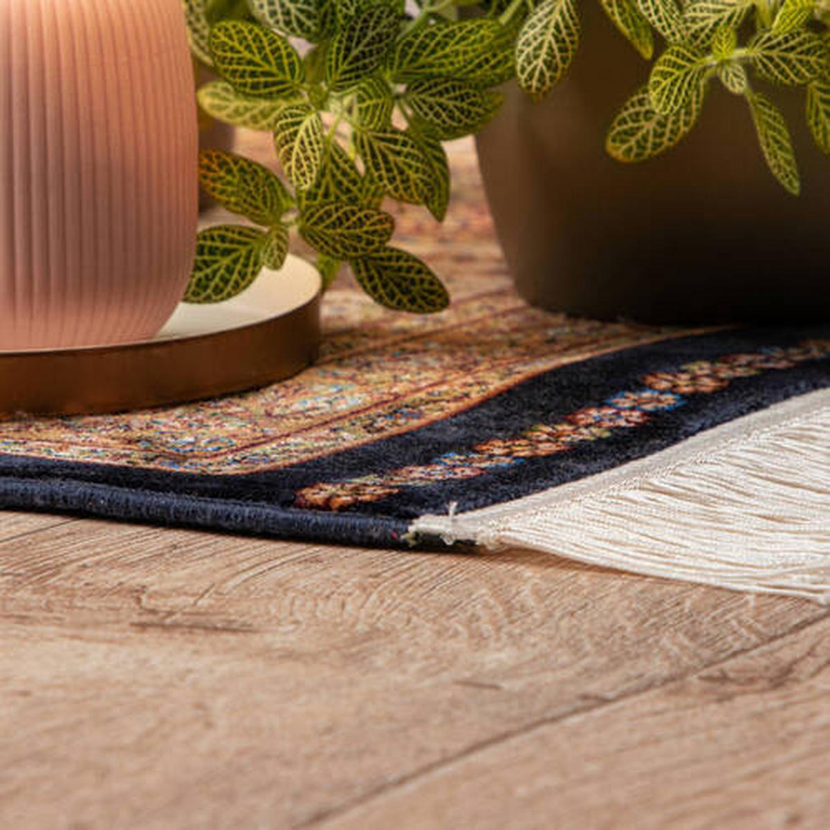 Webteppich My Babylon Of Obsession - Blau/Hellbraun, Design, Textil (80/150cm) - Obsession