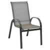 Gartensessel Stapelbar Amalfi Aluminium - Braun, MODERN, Kunststoff/Metall (56/97/76cm) - Gardenson