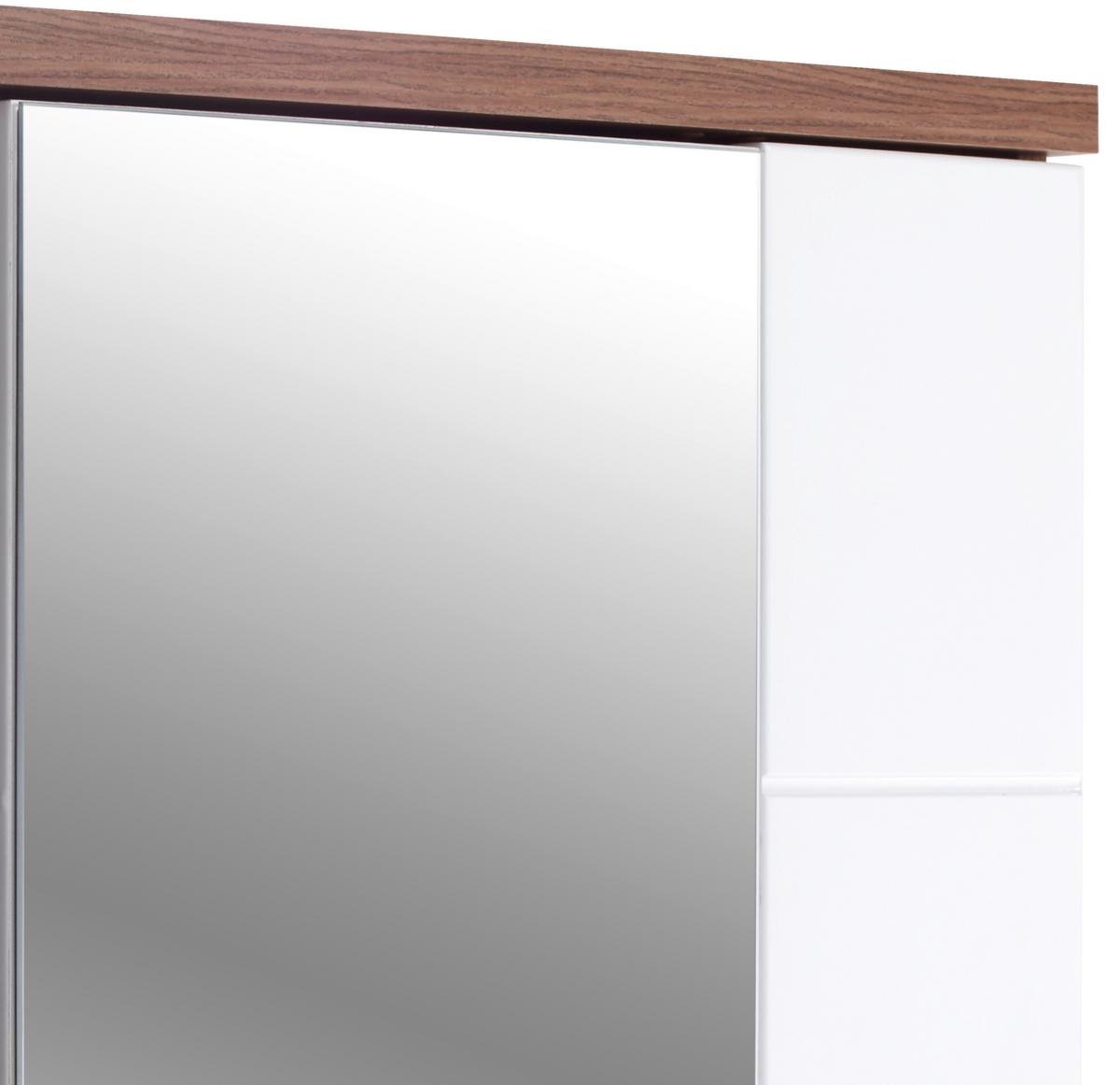 ZRCADLOVÁ SKŘÍŇKA BARI - bílá/barvy hliníku, Konvenční, plast (70/70/25cm)