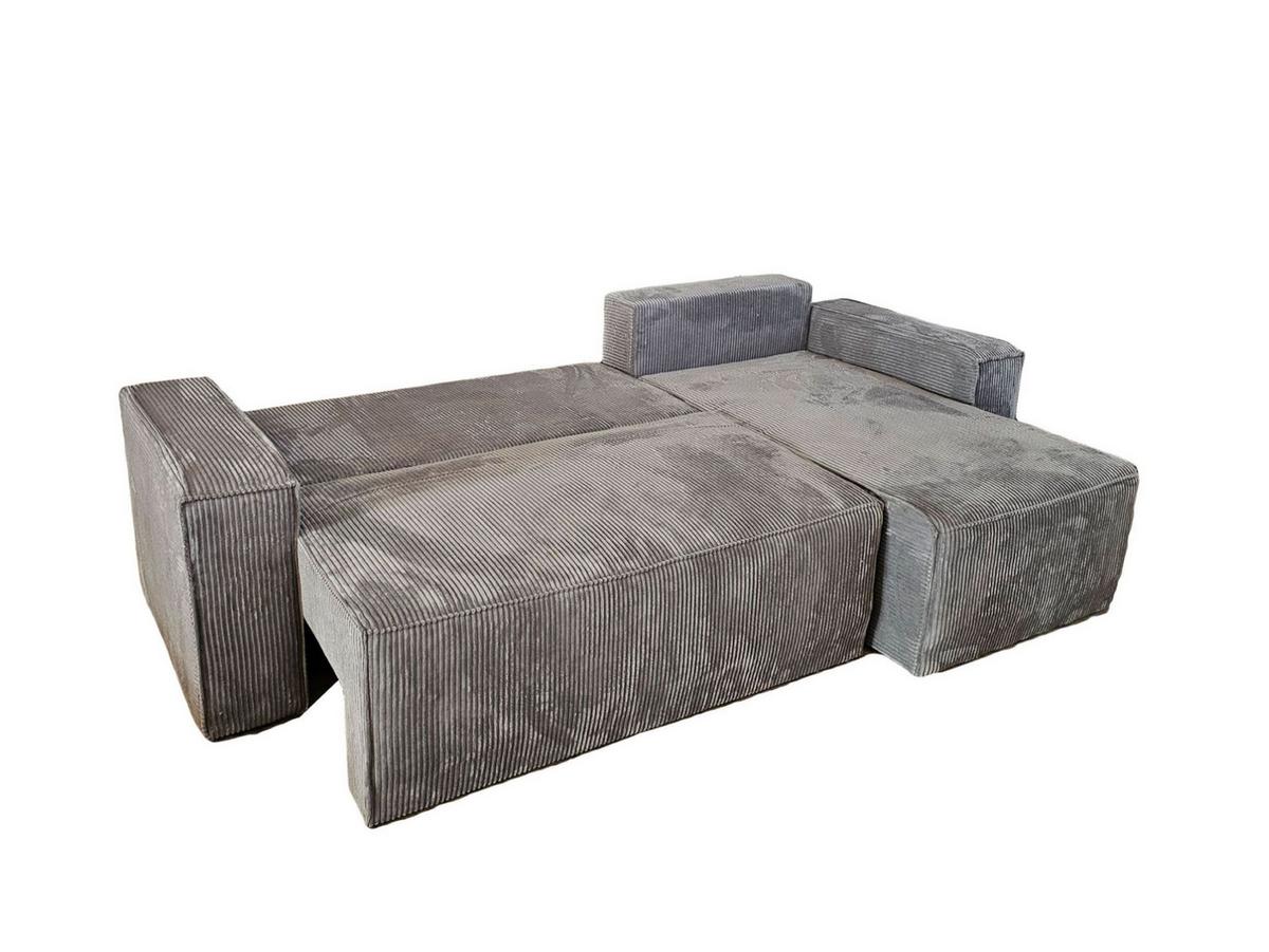 Sarokgarnitúra Denver - szürke, Modern, faalapú anyag/textil (230/140cm) - Best Price