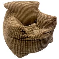 Sedací pytel VALLVIK, světle hnědý manšestr TILIA - světle hnědá, Design, textil (90/85/100cm)