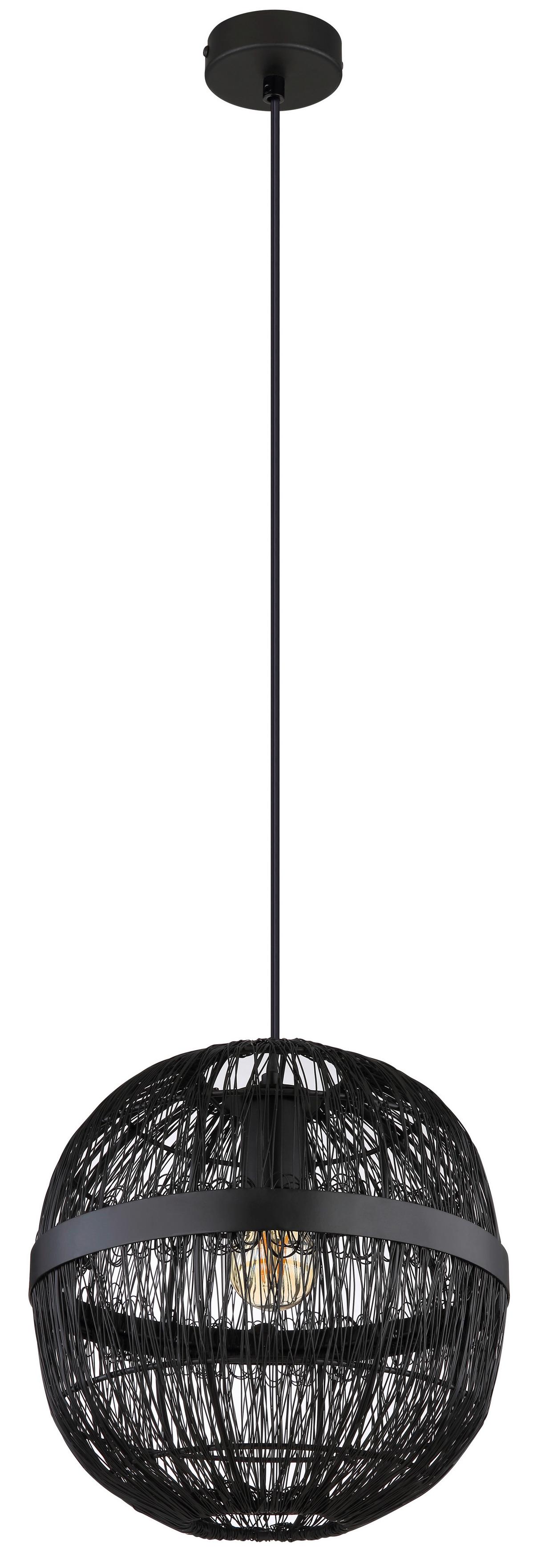 Hängeleuchte 14994h1 - Schwarz, Basics, Metall (30/120cm) - Globo