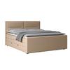 Boxspringbett Mit Topper & Bettkasten 180x200 Kyoto - Schwarz/Naturfarben, MODERN, Karton/Holzwerkstoff (180/200cm) - MID.YOU