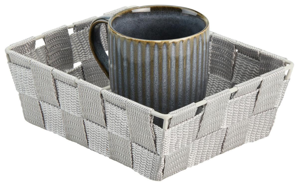 Tárolókosár Batista - barna/fekete, műanyag/fém (18/14/6cm) - Ondega