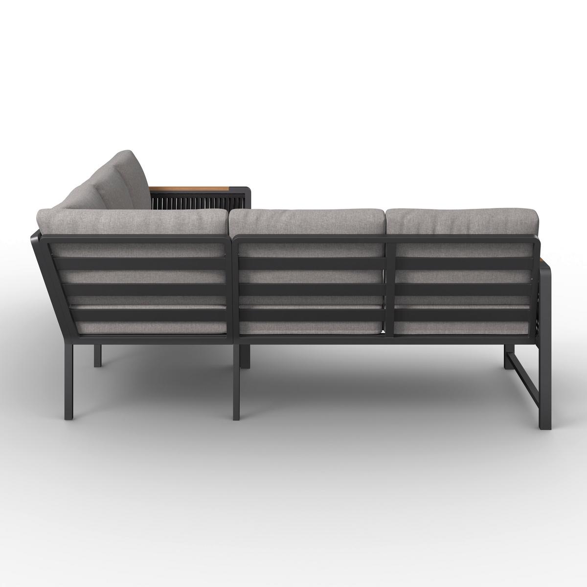 TERASOVÁ SEDACÍ SOUPRAVA WASHINGTON - šedá/přírodní barvy, Moderní, kov/textil (192/73/192cm) - Mömax