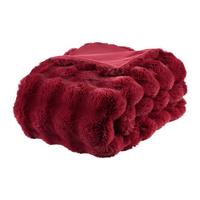 KOŽUŠINOVÁ DEKA BELLA - červená, Modern, textil (130/180cm) - Premium Living