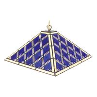 Hängeleuchte Tiifany Pyra H: 111cm 1-Flammig, dimmbar - Blau, Natur, Glas/Metall (40/40/111cm) - Näve