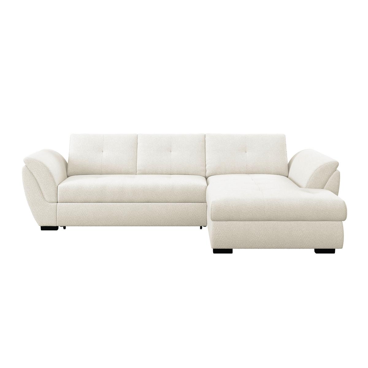 Rohová sedačka BERISSO, pravá, sivá tk. VINCI - čierna/sivá, Konventionell, textil (278/187cm) - Ondega