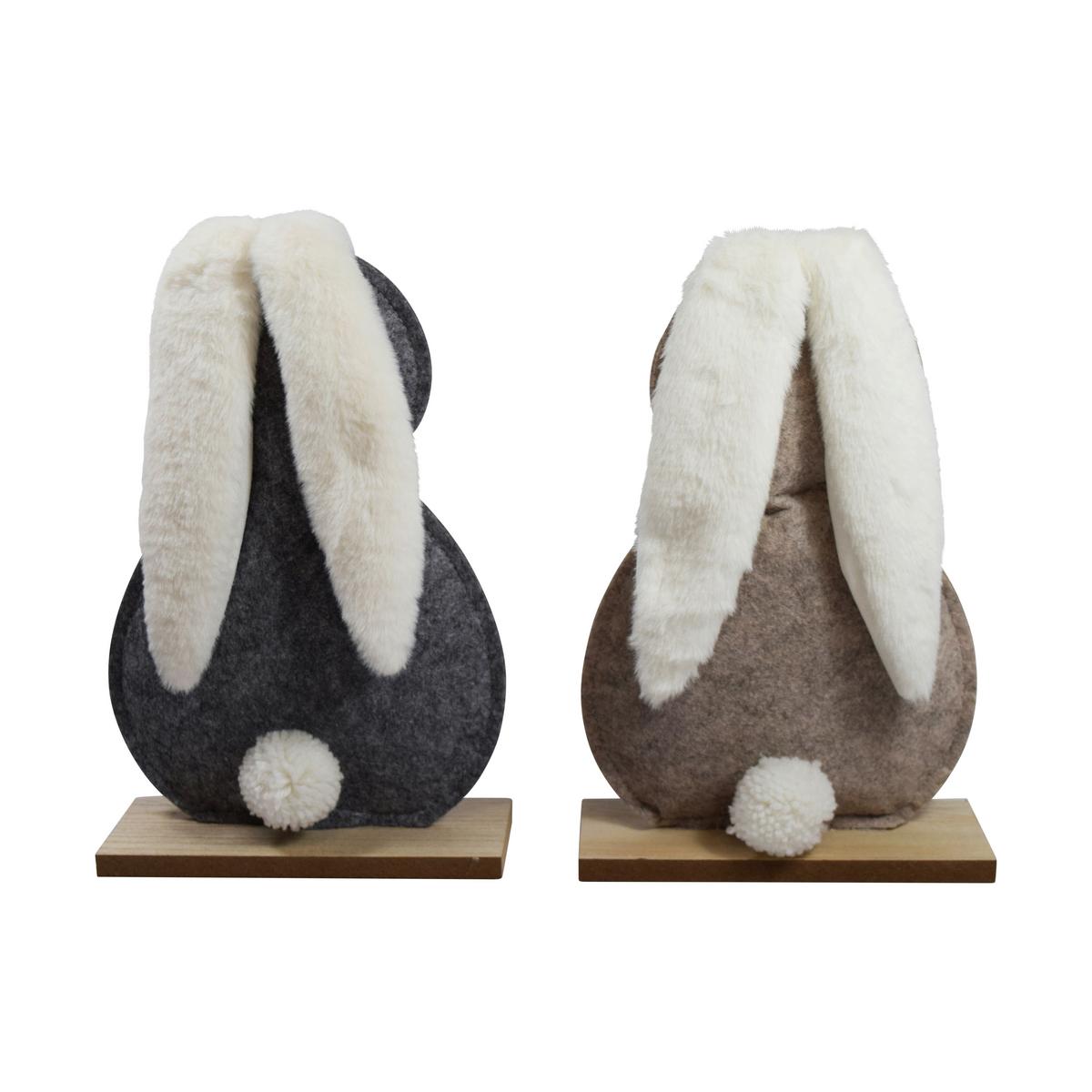 Dekohase Alejna - Beige/Grau, KONVENTIONELL, Holzwerkstoff/Textil (20/30,5/7cm) - Luca Bessoni