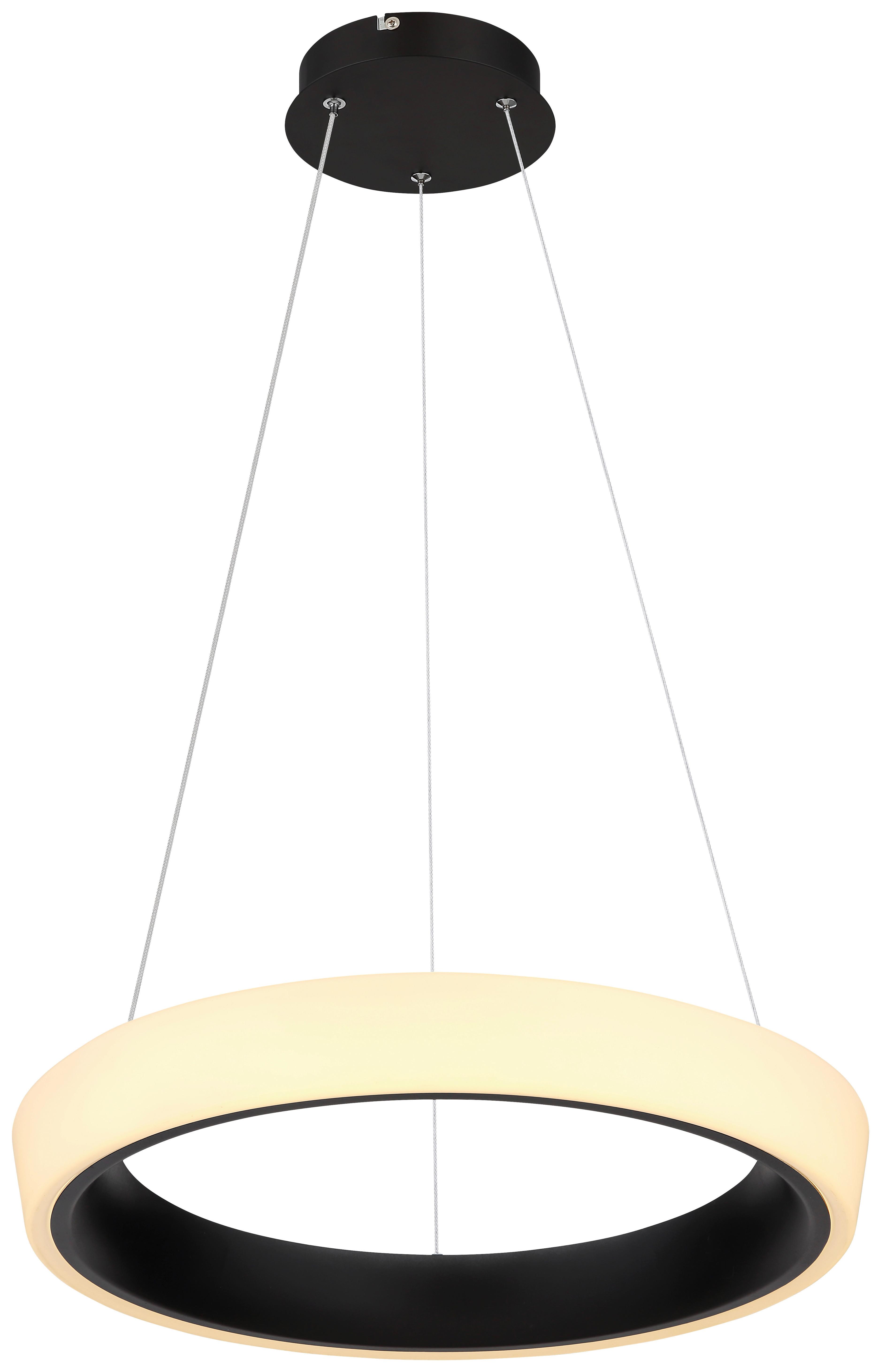 Led-hängeleuchte 48272h-36b - Opal/Schwarz, Design, Kunststoff/Metall (49,5/120cm) - Globo
