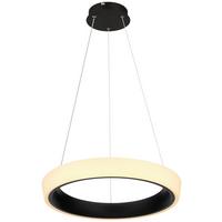 Led-hängeleuchte 48272h-36b - Opal/Schwarz, Design, Kunststoff/Metall (49,5/120cm) - Globo