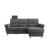 Ecksofa mit Bettkasten Parole Anthrazit Chenille - Chromfarben/Anthrazit, MODERN, Textil (231/165cm) - Livetastic