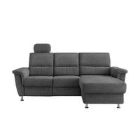Ecksofa Mit Bettkasten Parole Anthrazit Chenille - Chromfarben/Anthrazit, MODERN, Textil (231/165cm) - Livetastic