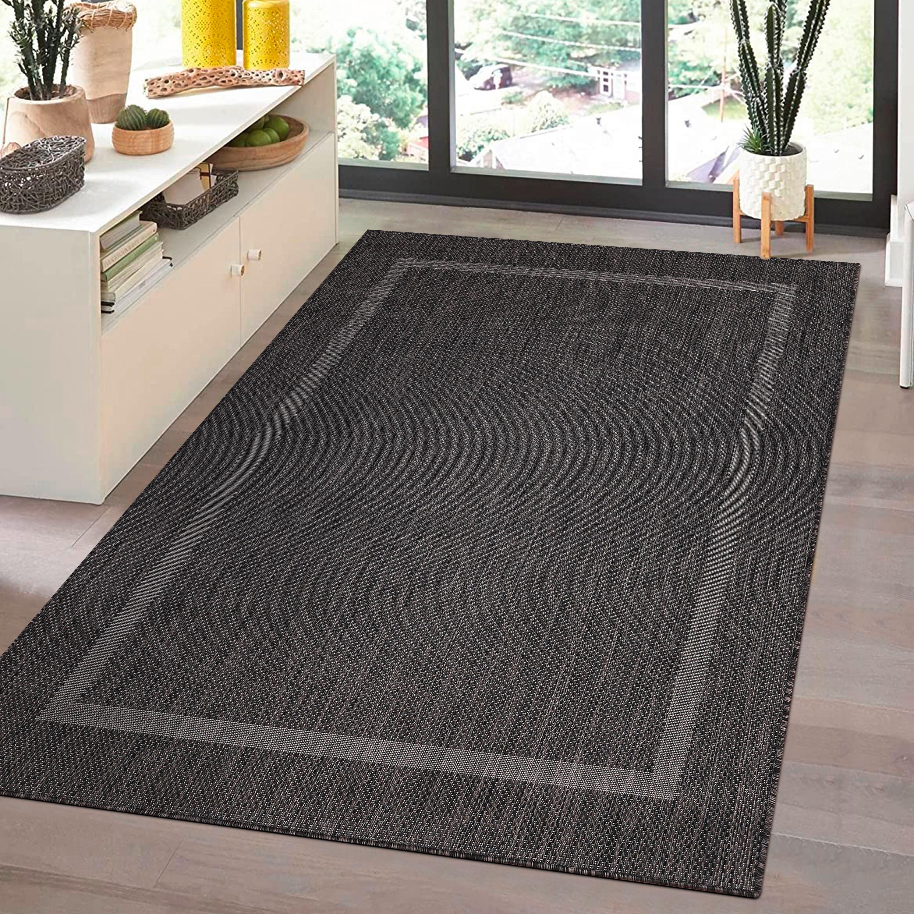 Flachwebteppich Relax - Schwarz, Basics, Textil (140/200cm) - Novel