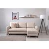 Ecksofa Moli, Beige S: 236 Cm - Beige/Schwarz, Design, Textil (236/148cm) - MID.YOU