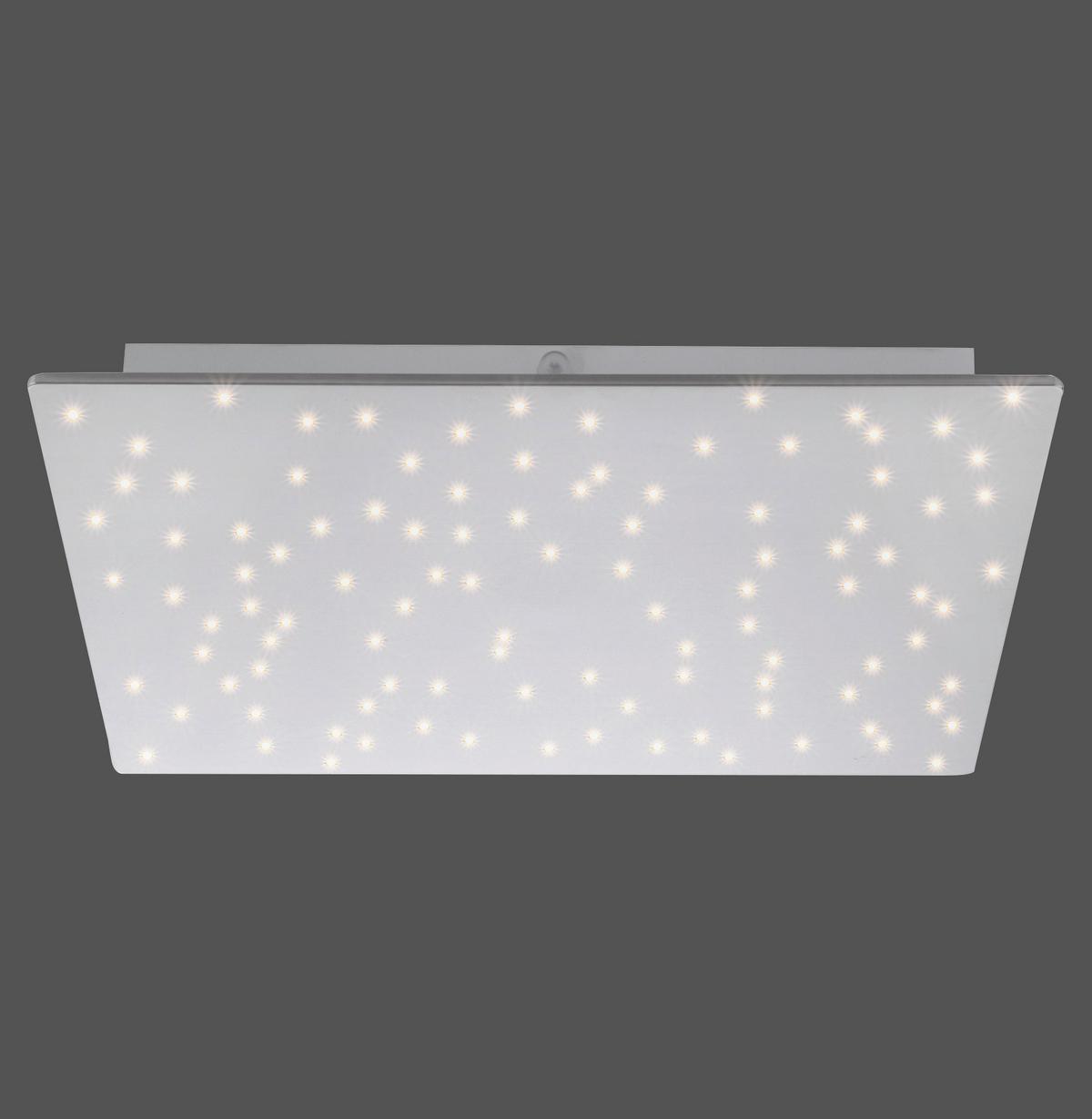 Led-deckenleuchte Sparkle L: 45 Cm Dimmbar Mit Fernbedienung - Silberfarben, Design, Metall (45/45/5cm)