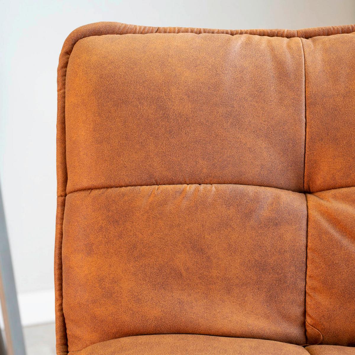 Barhocker-set Jeremy - Cognac/Schwarz, KONVENTIONELL, Textil/Metall (44/87/50cm) - MID.YOU