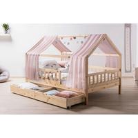 Hausbett Kim Naturfarben/Altorsa 140x200cm - Altrosa/Naturfarben, MODERN, Holz/Textil (140/200cm) - Livetastic
