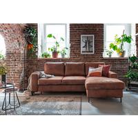 Ecksofa mit Schlaffunktion & Bettkasten Lofty Lilly Vintage - Schwarz/Braun, MODERN, Textil (236/149cm) - MID.YOU