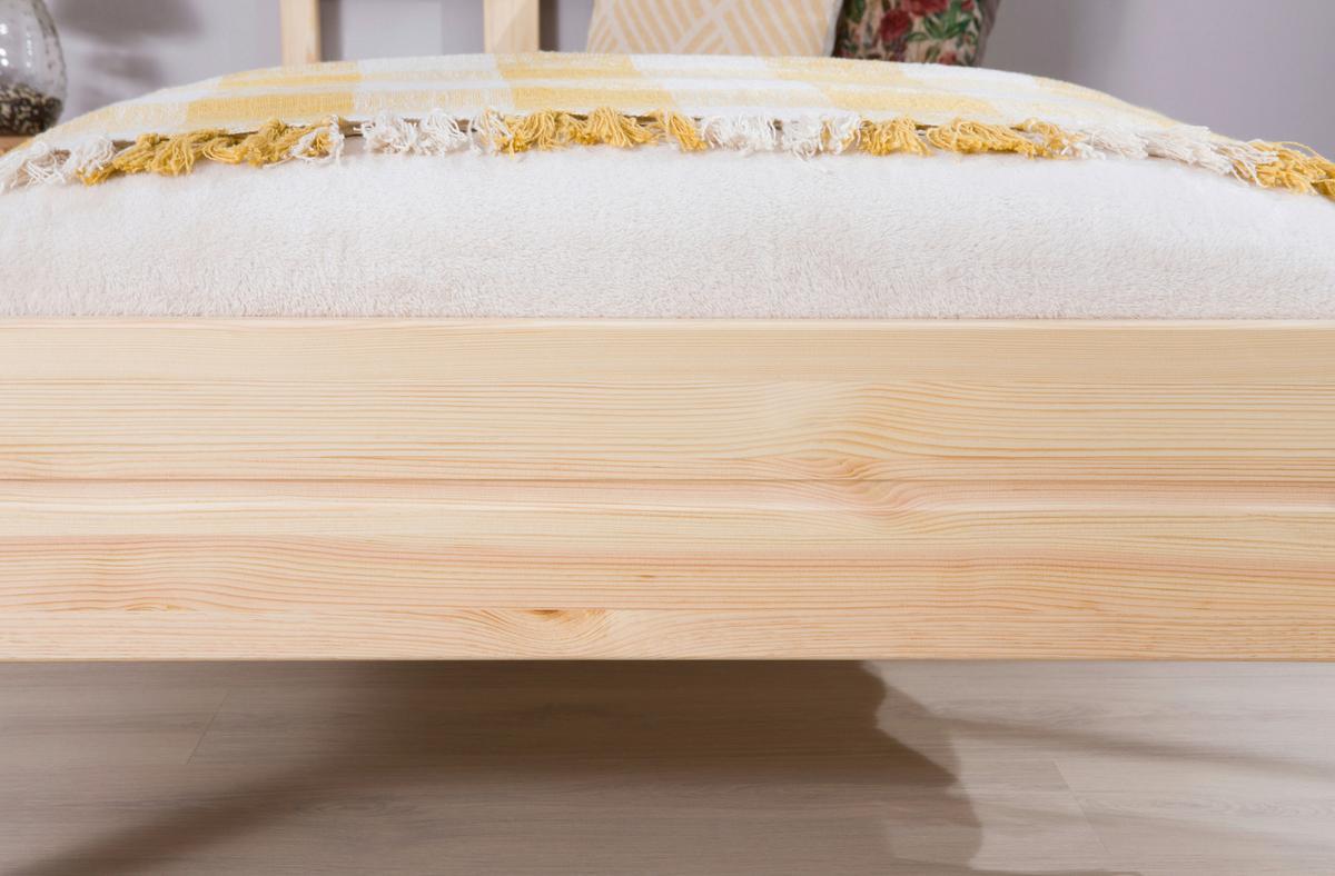 Massivholzbett 90x200 Merci Kiefer Natur - Kieferfarben, KONVENTIONELL, Holz (90/200cm) - MID.YOU