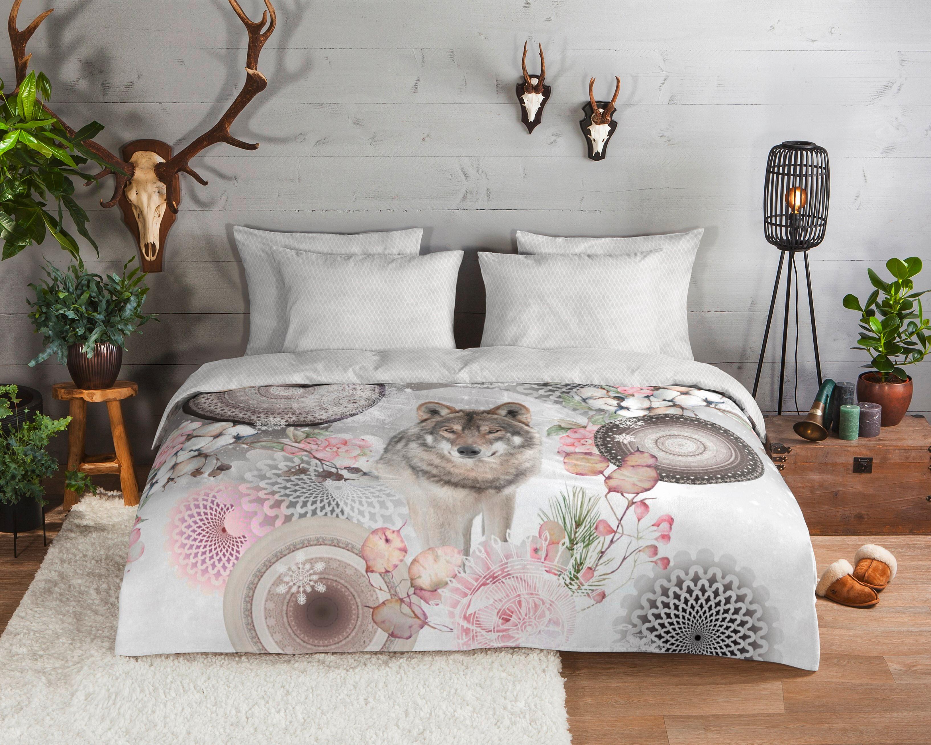 Bettwäsche Isaci Grau Hellgrau 140x200 cm - Hellgrau/Grau, Trend, Textil (140/200cm)