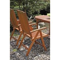 Gartenstuhl Stapelbar/Klappbar Stockholm Eukalyptusholz - Eukalyptusholzfarben, Basics, Holz (58/110/65cm) - Gardenson