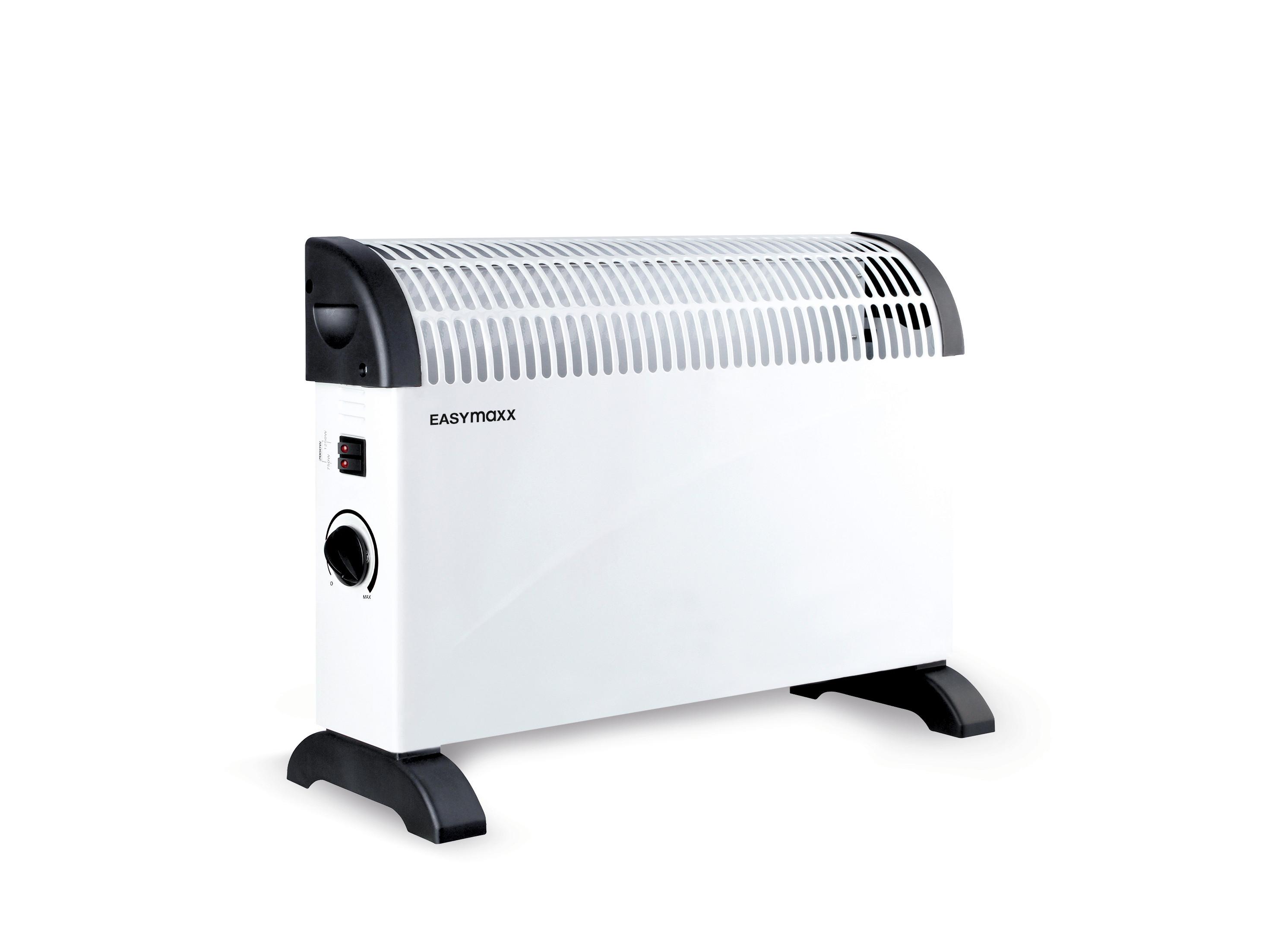 Heizkonvektor 2000 Watt - Schwarz/Weiß, Basics, Kunststoff/Metall (53,5/20/38,5cm)