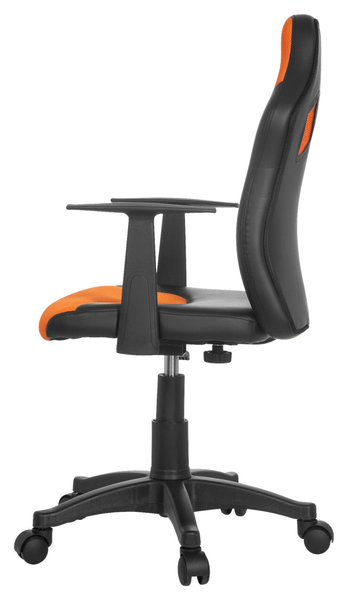 Jugenddrehstuhl Kid Racer Al Orange/Schwarz - Schwarz/Orange, Basics, Kunststoff (54/90-100/48cm) - MID.YOU