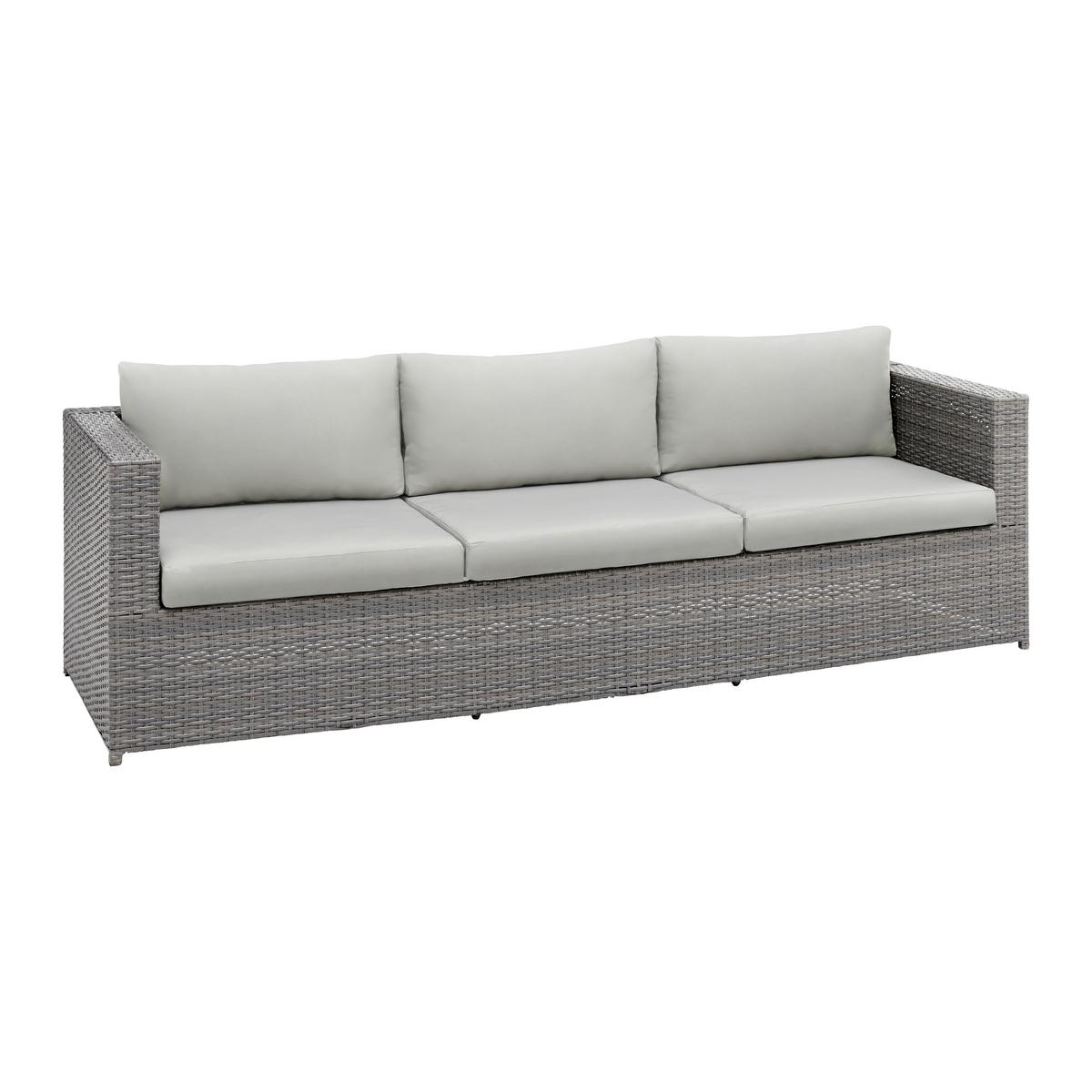 TERASOVÁ SEDACÍ SOUPRAVA CORUNA - světle šedá/tmavě šedá, Moderní, kov/textil - Modern Living