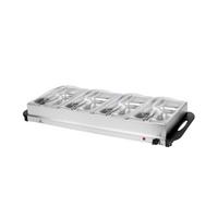 CHAFING-DISH 4 Behälter, 9,5 Liter - Silberfarben/Schwarz, Trend, Kunststoff/Metall (81,5/36,6/14cm)