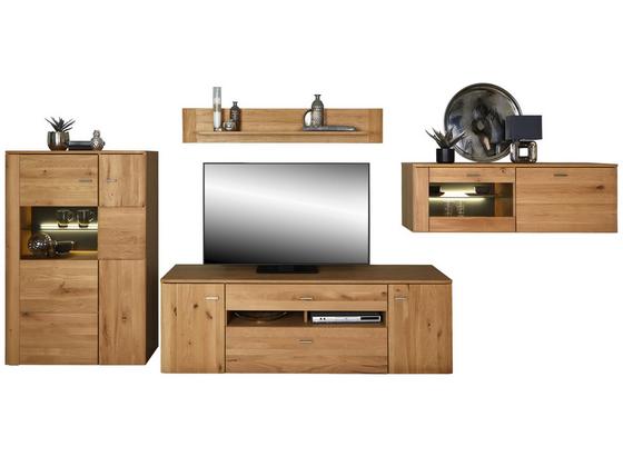 Vorzugskombination Buffalo 5 - Eichefarben, KONVENTIONELL, Glas/Holz (370/178/50cm) Vorzugskombination Buffalo 5 - Eichefarben, KONVENTIONELL, Glas/Holz (370/178/50cm)