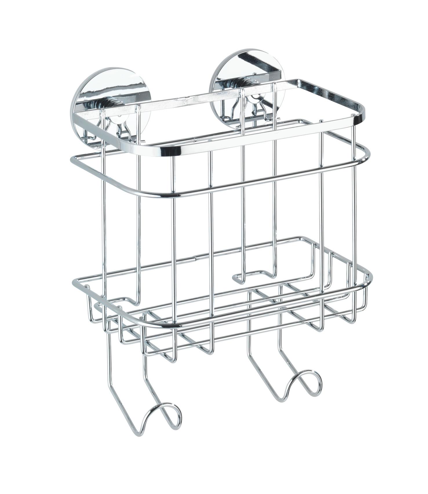 Regál do sprchovacieho kúta TURBO LOC - farba ušľachtilej ocele, Modern, kov (18/24/12,5cm) - Mömax