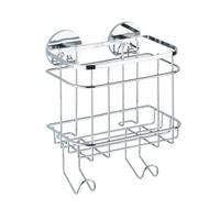 Regal do sprchy TURBO LOC - barvy nerez oceli, Moderní, kov (18/24/12,5cm) - Mömax